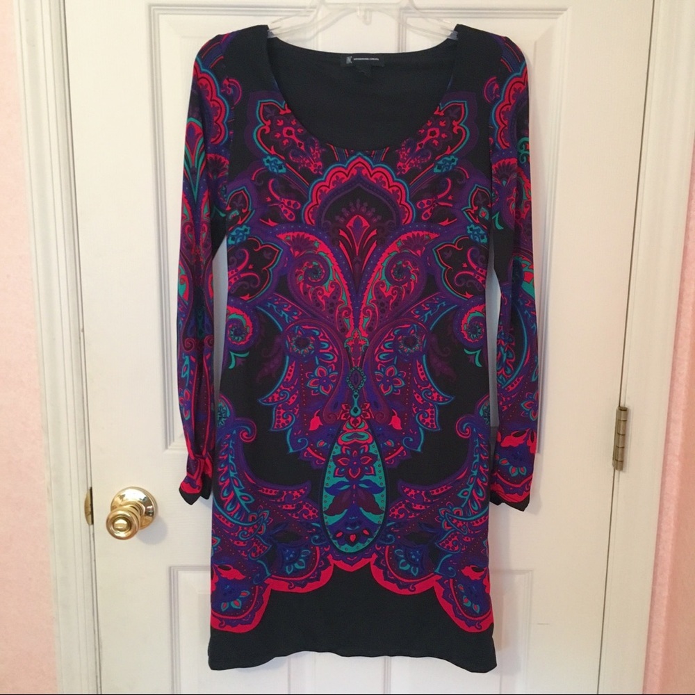 Multicolor Long-Sleeved Dress